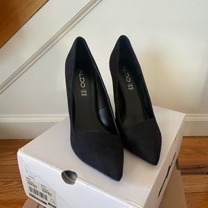 Aldo Ocaria Black Suede Heels